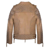 Unisex Casual Out-Fit Distressed Brown Real Lambskin Leather Jacket